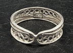 Vintage Handmade Sterling Silver Filigree Band - Size 9