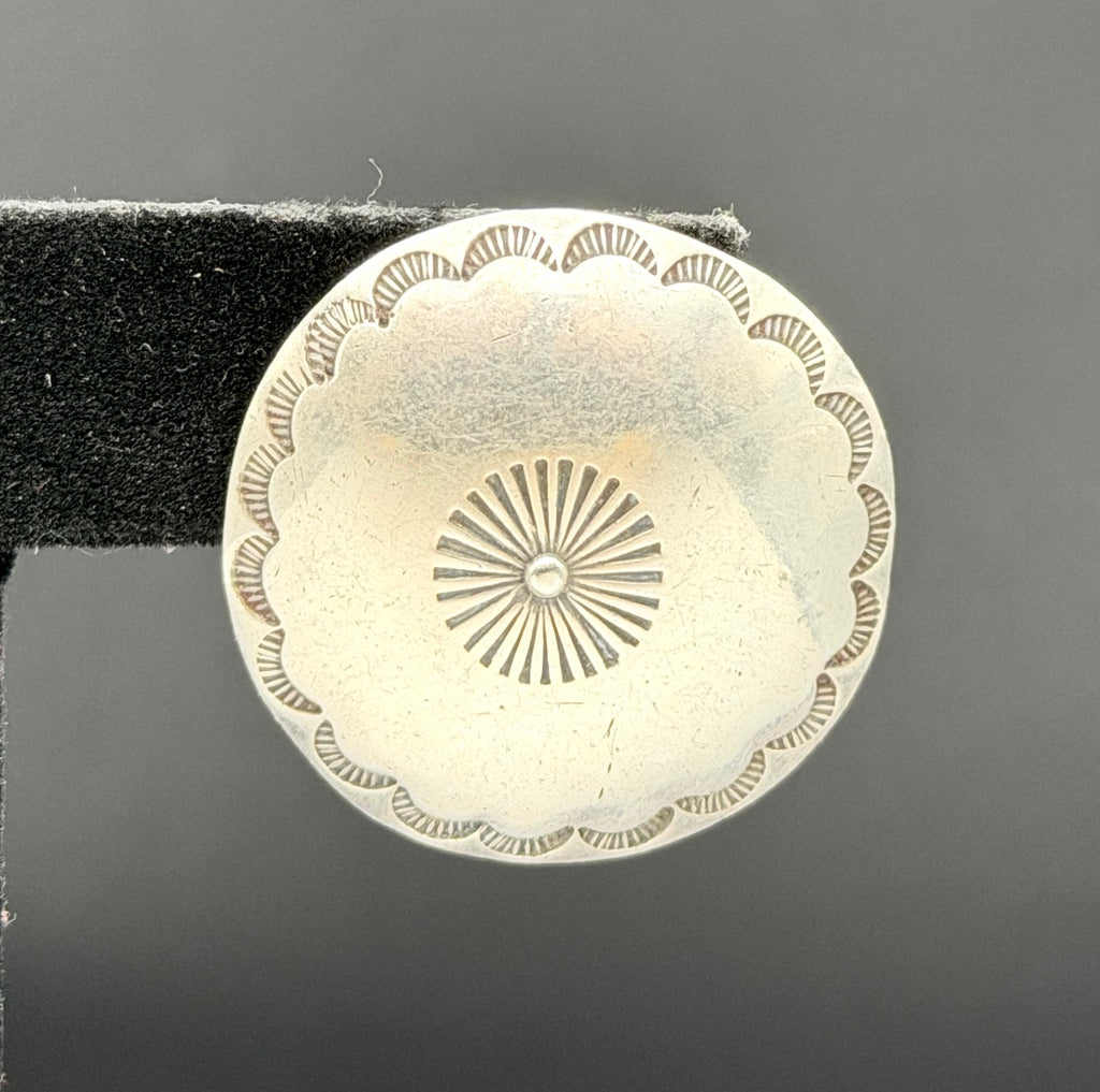 UNMATCHED Vintage Handmade Southwestern Sterling Silver Dome Stud Earring