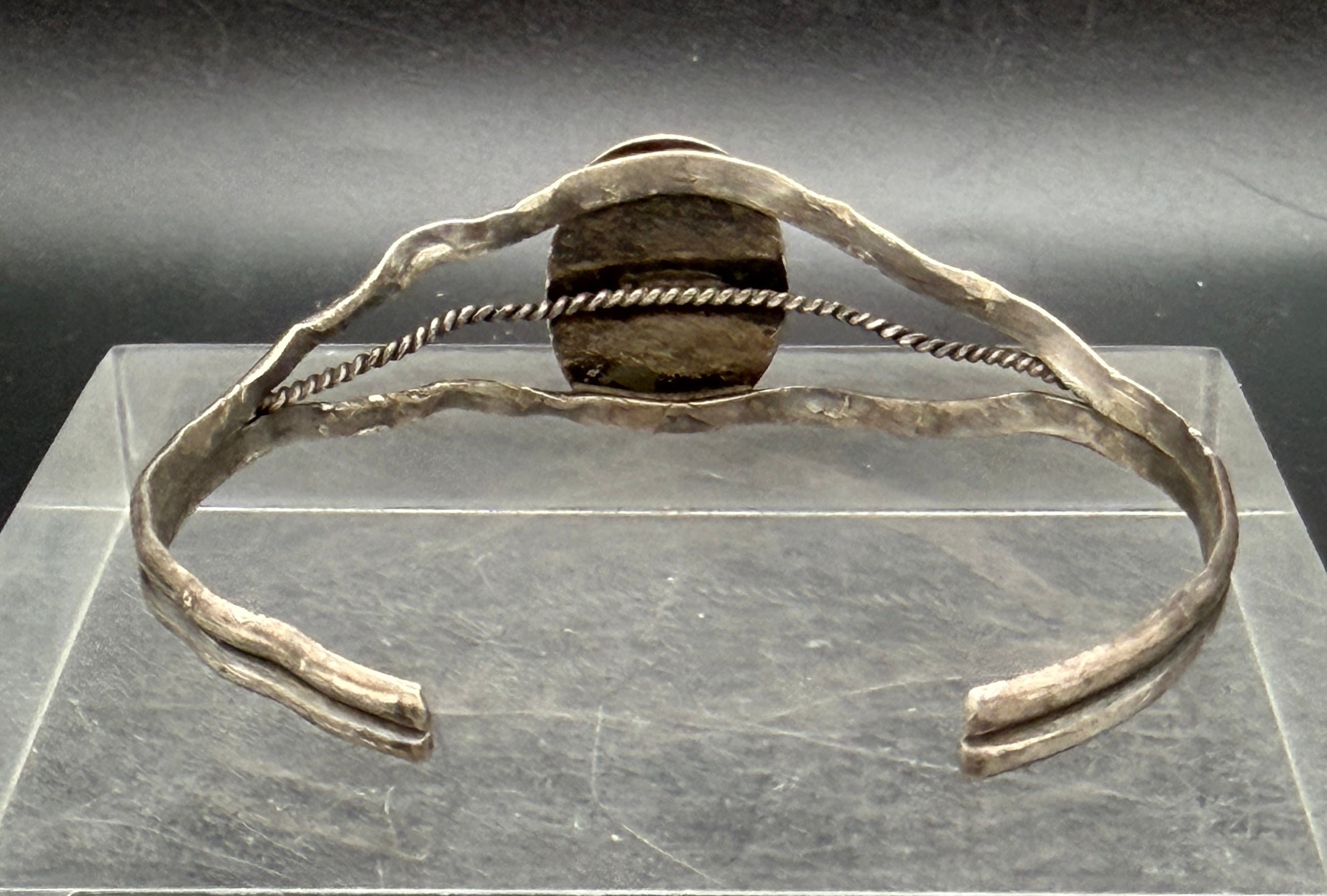 Vintage Handmade Turquoise Sterling Silver Cuff Bracelet