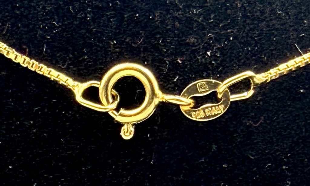 Ross-Simons - Gold Tone CZ Sterling Silver Pendant Chain Necklace - 18"