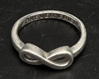 Vintage Sterling Silver Infinity Symbol Friends Band - Size 6.75