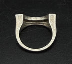 Judith Ripka - Vintage Sterling Silver CZ Arched Band Ring - Size 6.25