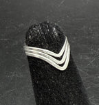 Sterling Silver Adjustable Size Chevron Toe Ring