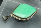 Vintage Handmade 950 Silver with Aventurine Pendant