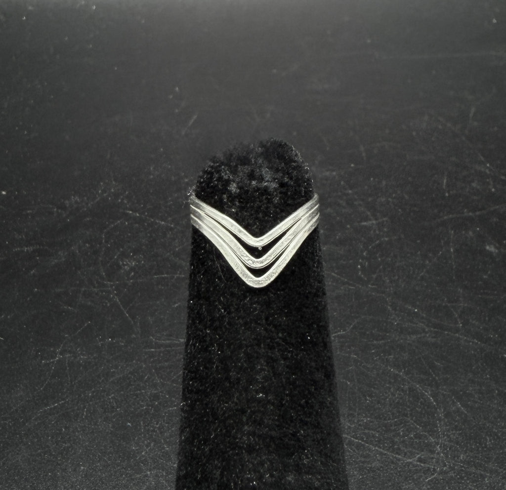 Sterling Silver Adjustable Size Chevron Toe Ring