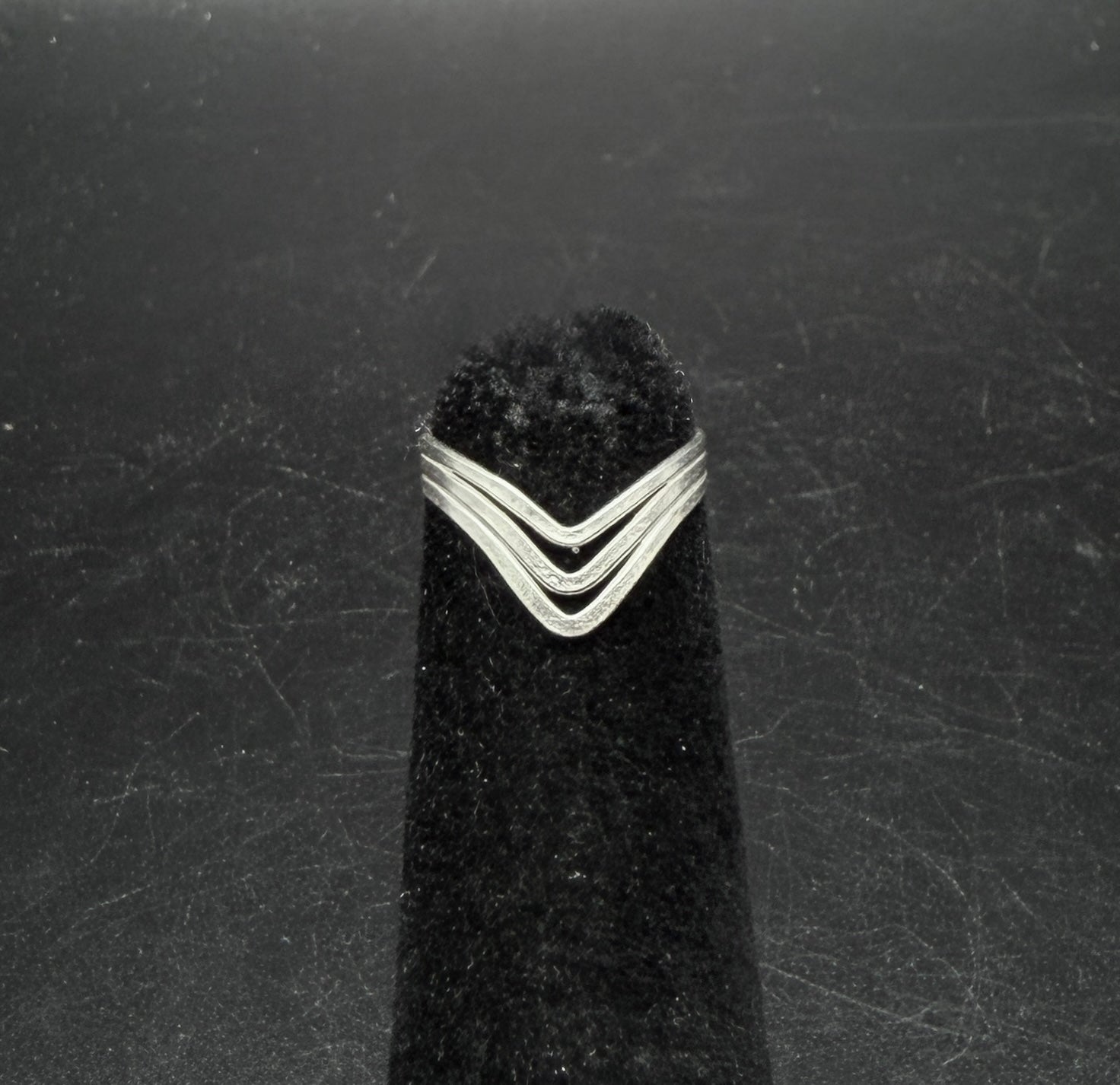 Sterling Silver Adjustable Size Chevron Toe Ring