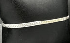 Vintage Italian Sterling Silver Herringbone Link Bracelet - 7"