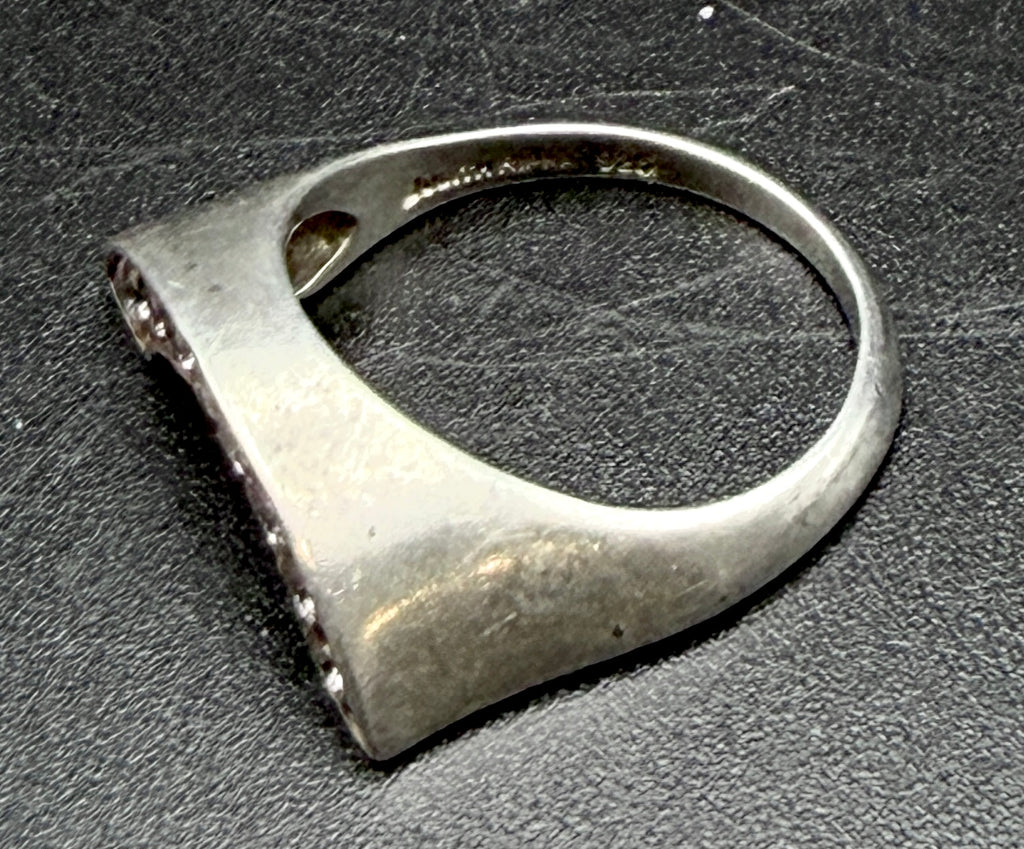 Judith Ripka - Vintage Sterling Silver CZ Arched Band Ring - Size 6.25