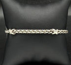 Vintage Italian Sterling Silver Wheat Link Bracelet - 7.25"