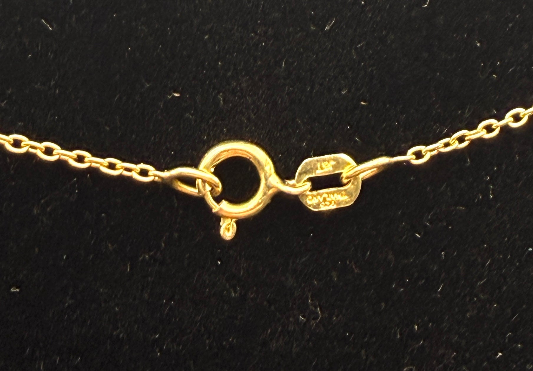 Vintage Gold Tone Sterling Silver Chain Necklace - 18"
