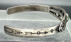 Vintage Handmade Turquoise Sterling Silver Cuff Horse Bracelet