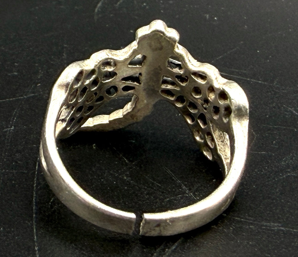 Vintage Sterling Silver Dragonfly Ring - Size 5.5+