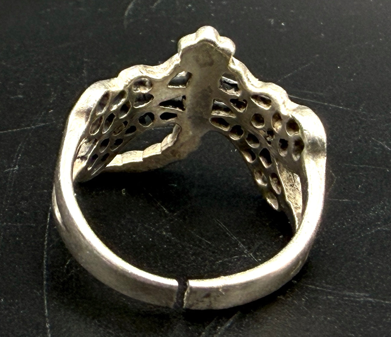Vintage Sterling Silver Dragonfly Ring - Size 5.5+