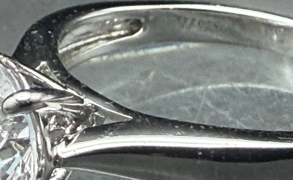 Vintage Cubic Zirconia Sterling Silver Solitaire Ring - Size 8
