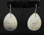 Vintage Sterling Silver Shell Texture Dangle Earrings