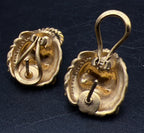 Vintage Gold Tone Sterling Silver Lion's Head Knockers Earrings