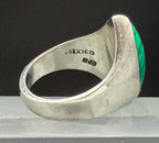 Vintage Arisan Sterling Silver Imitation Malachite Ring - Size 9.5