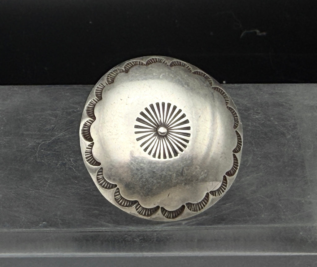UNMATCHED Vintage Handmade Southwestern Sterling Silver Dome Stud Earring