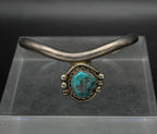 Vintage Handmade Turquoise Sterling Silver Cuff Bracelet