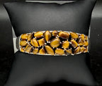 Vintage Tiger's Eye Sterling Silver Cuff Bracelet