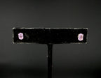 Vintage Pink Tourmaline Sterling Silver Stud Earrings