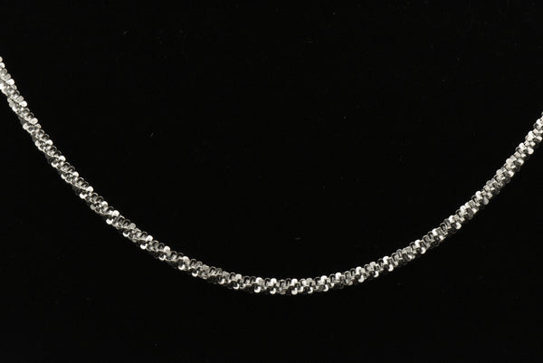 Milor - Vintage 950 Silver Tinsel Link Chain Necklace - 18"