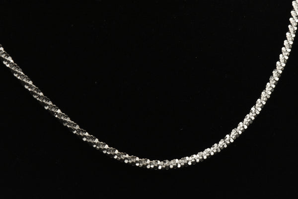 Milor - Vintage 950 Silver Tinsel Link Chain Necklace - 18"