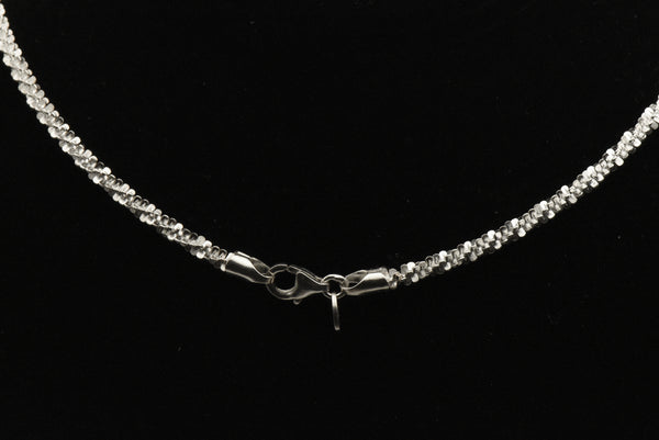 Milor - Vintage 950 Silver Tinsel Link Chain Necklace - 18"