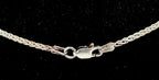 Vintage Italian Sterling Silver Wheat Chain Necklace - 23.75"