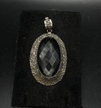 Vintage Handmade Sterling Silver Faceted Magnet Pendant