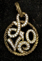 Judith Ripka- Vintage "LOVE" Gold Tone Sterling Silver Pendant