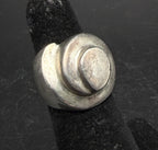 Vintage Mexican Artisan Heavy Sterling Silver Ring - Size 4.25