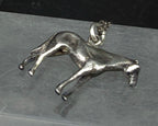 Vintage Sterling Silver Horse Pendant Chain Necklace - 18"