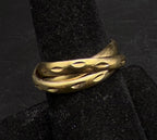 Vintage Gold Tone Sterling Silver Rolling Bands Ring - Size 7.25