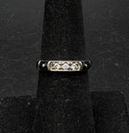 Ross-Simons - Vintage Sterling Silver CZ and Enamel Ring - Size 6