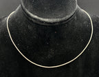 Vintage Sterling Silver Box Link Chan Necklace - 16.25"