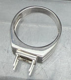Vintage Unused Sterling Silver Unmounted Ring - Size 9