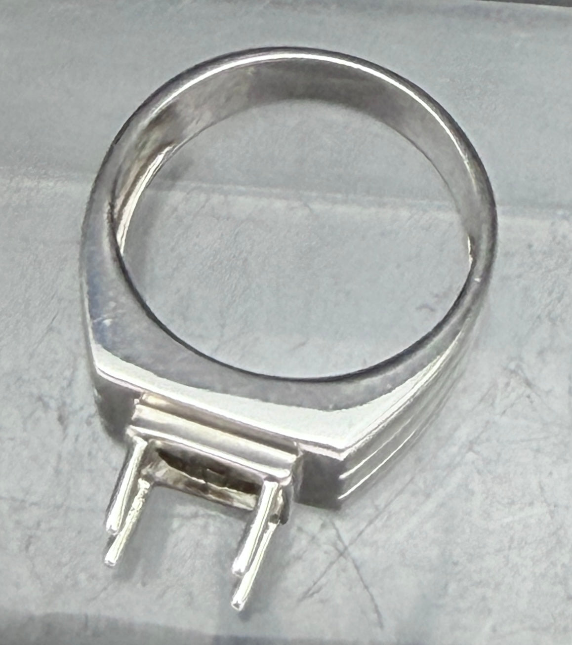Vintage Unused Sterling Silver Unmounted Ring - Size 9