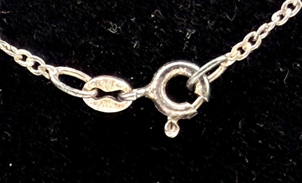 Vintage Sterling Silver Bucking Bronco Horse Pendant Chain Necklace - 16"