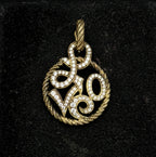 Judith Ripka- Vintage "LOVE" Gold Tone Sterling Silver Pendant