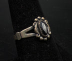 Wheeler Mfg - Vintage Sterling Silver and Hematite Ring - Size 7
