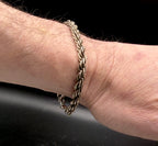 Vintage Sterling Silver Heavy Rope Link Bracelet - 8"
