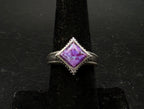 Vintage Purple Turquoise Sterling Silver Ring - Size 7