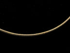 Veronese - Vintage Italian Gold Tone Sterling Silver Snake Link Necklace - 17.25 + 2"