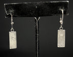 Vintage Sterling Silver Black Onyx Dangle Earrings