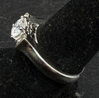Vintage Sterling Silver Cubic Zirconia Ring - Size 6.25
