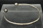 Vintage Sterling Silver Open Bangle Bracelet