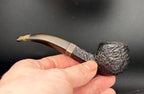 Dunhill - Antique 1924 Shell Briar Shape 12 Double Patent Estate Pipe - Sterling Repair Band