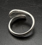 Vintage Sterling Silver Bypass Band Ring - Size 6.5+
