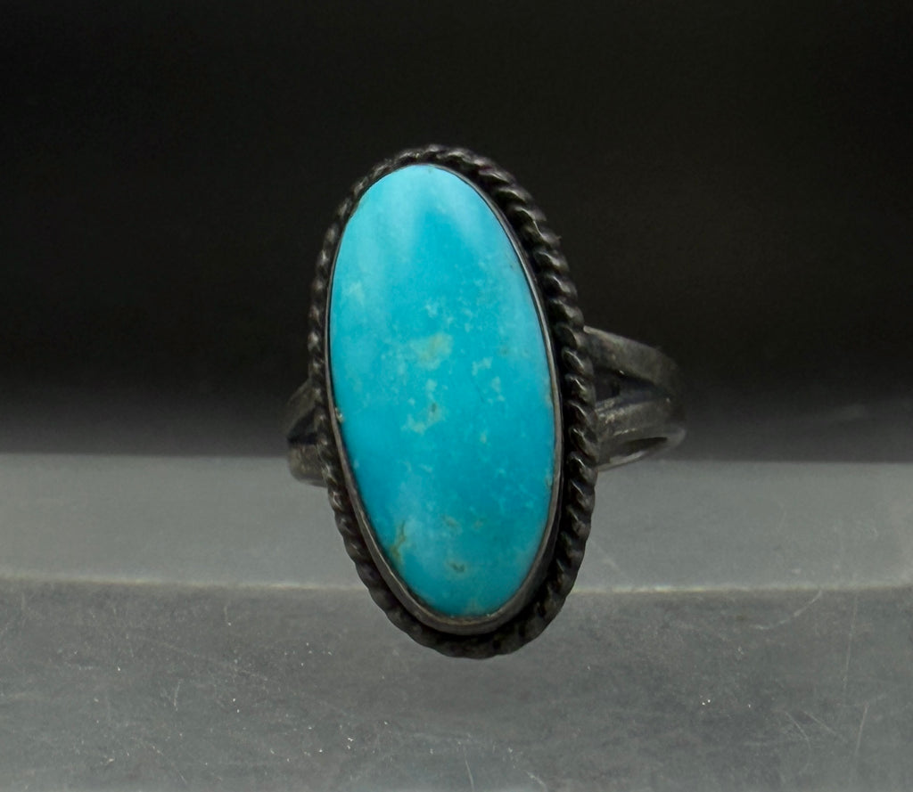 Bell Trading Post - Vintage Sterling Silver with Turquoise Ring - Size 7